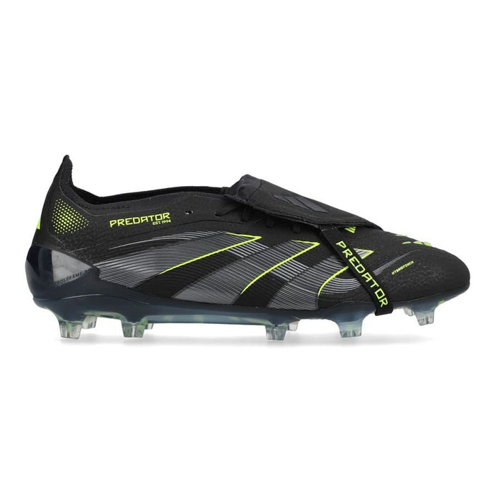 Crampons Predator Elite Fold-over Tongue FG Electric Stealth - Noir/Vert Fluo