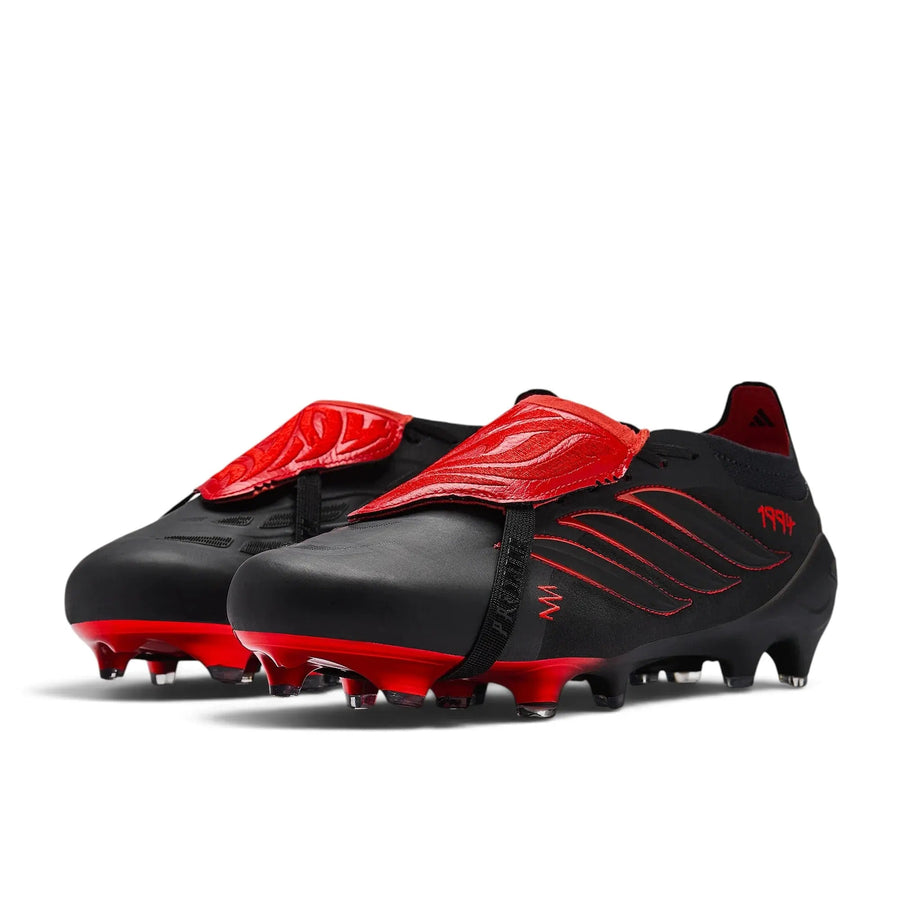 Crampons Predator 26 Elite Fold-over Tongue FG L-Tech - Noir/Rouge Vif