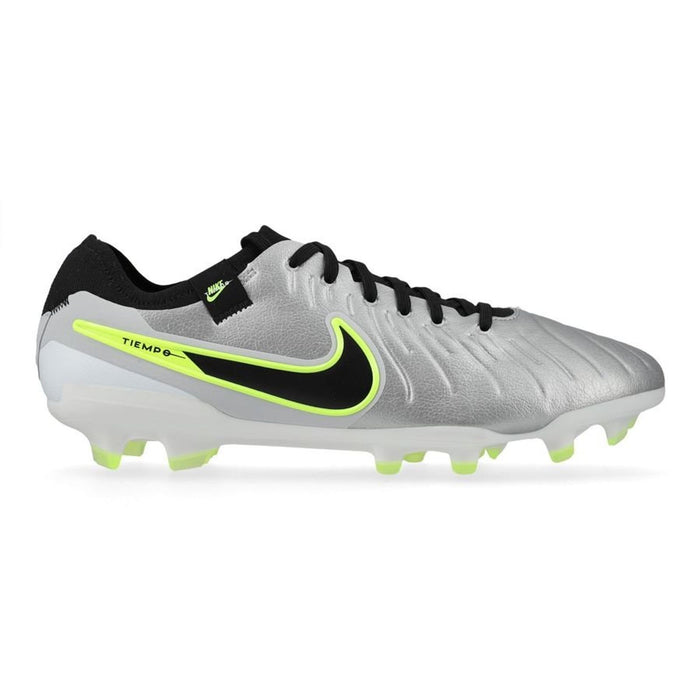 Crampons Tiempo Legend 10 Elite FG Mad Voltage - Argenté/Noir/Jaune Fluo