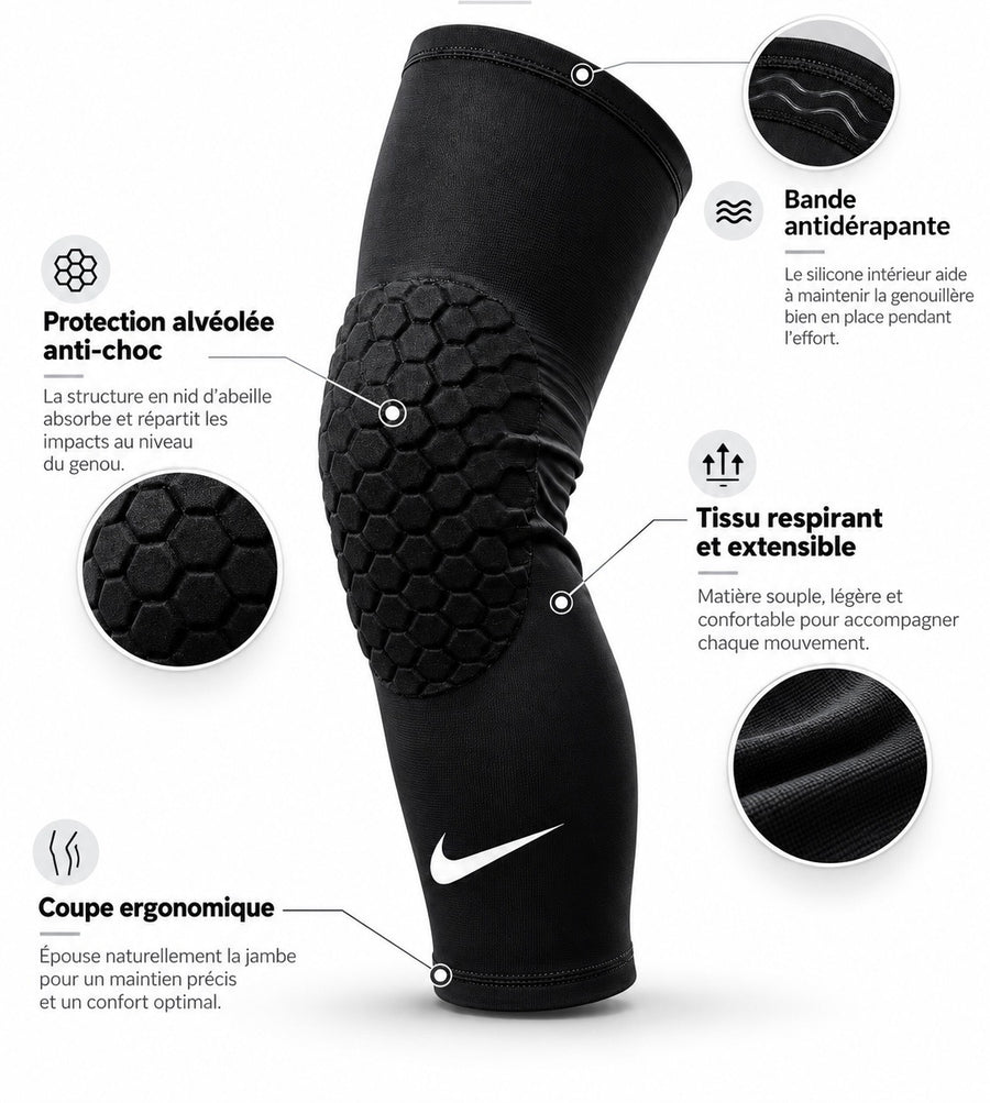Genouillère longue Nike anti-chocs Noir