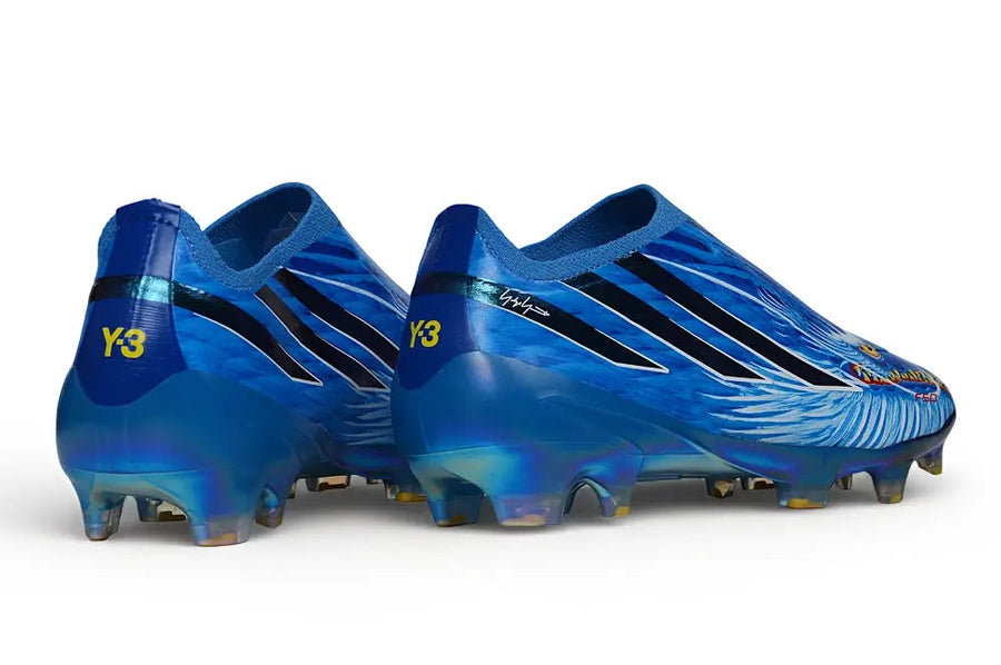 Crampons F50 Hyperfast Elite Laceless FG x Y-3 - Bleu/Noir