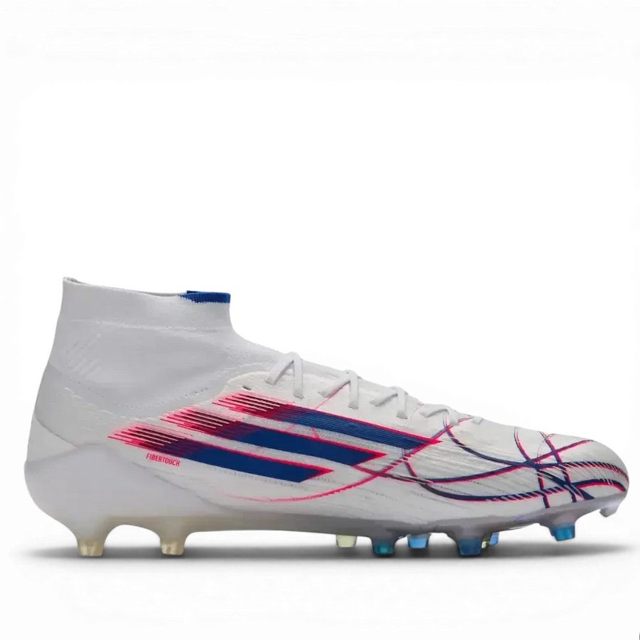 Crampons F50 Sparkfusion Mid Cut Lacets Elite FG - Blanc/Bleu/Rouge
