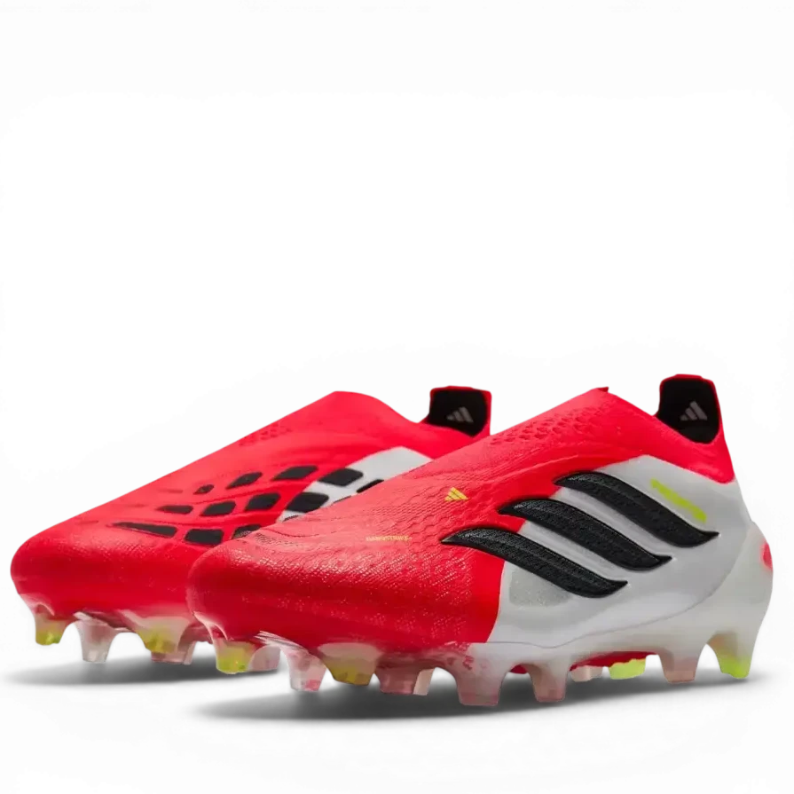 Crampons Predator 26 Elite Laceless FG Born For Goals - Rouge/Noir/Blanc