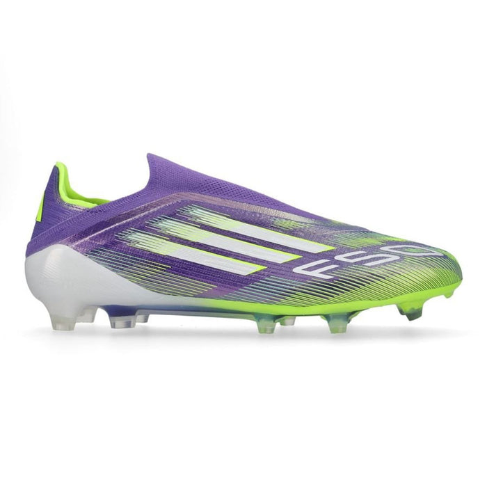 Crampons F50 Elite Laceless FG Radiant Blaze - Violet / Vert / Blanc