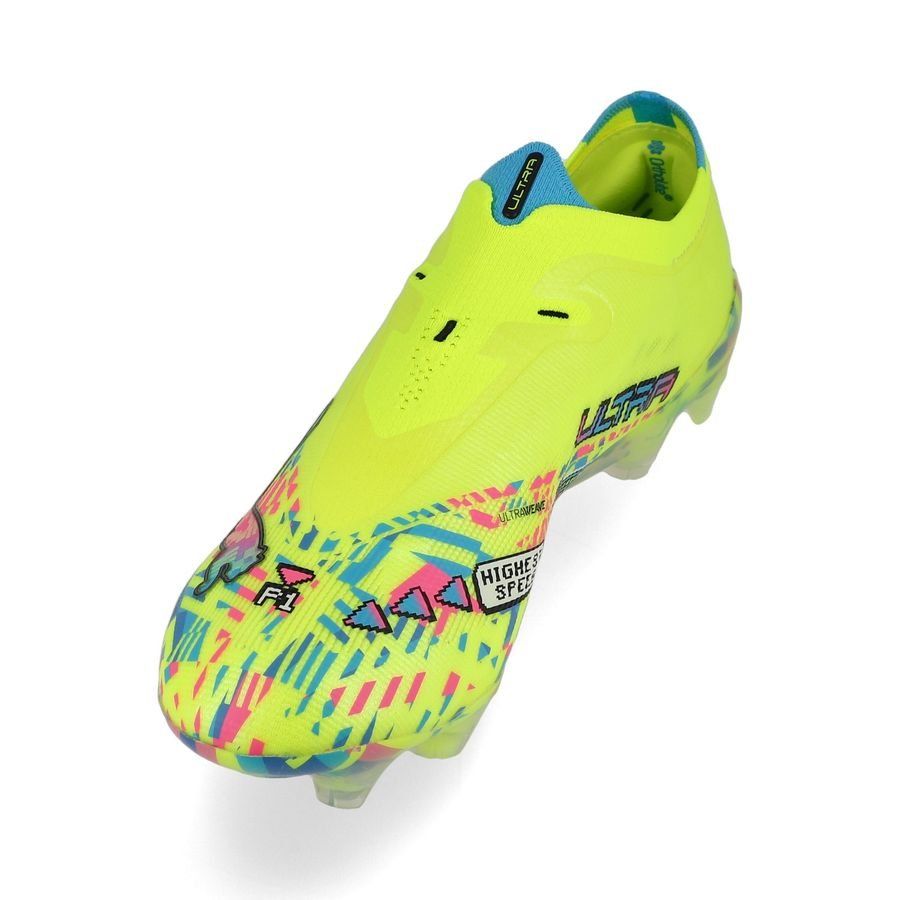 Crampons Ultra Nitro 7 Ultimate Elite Laceless FG Level Up - Jaune ÉDITION LIMITÉE