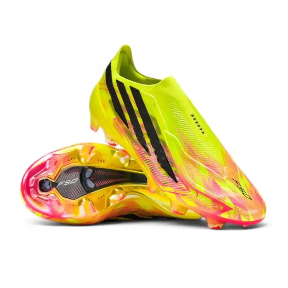 Adidas F50 Hyperfast Elite Laceless FG Too Light - Jaune/Noir/Solar Turquoise ÉDITION LIMITÉE