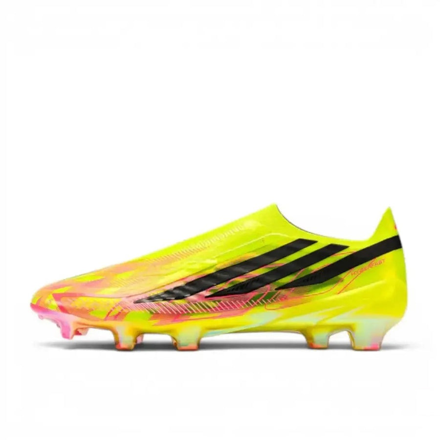 Crampons F50 Hyperfast Elite Laceless FG Too Light - Jaune/Noir/Solar Turquoise ÉDITION LIMITÉE