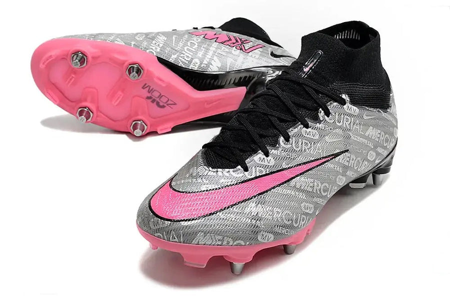 Crampons Air Zoom Mercurial Superfly 9 Elite SG 25 - Argenté/Rose/Noir