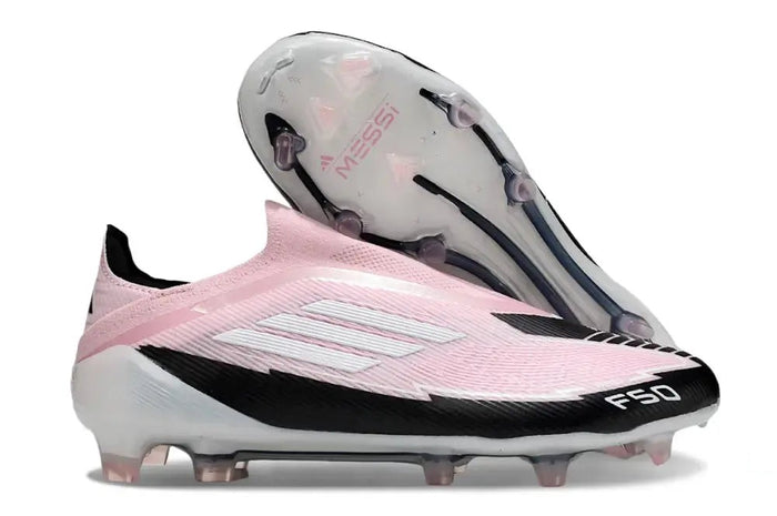 Crampons F50 Elite Laceless FG - Rose/Noir/Blanc
