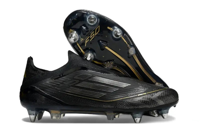 Crampons F50 Elite Laceless SG Dark Spark - Noir/Argenté/Doré