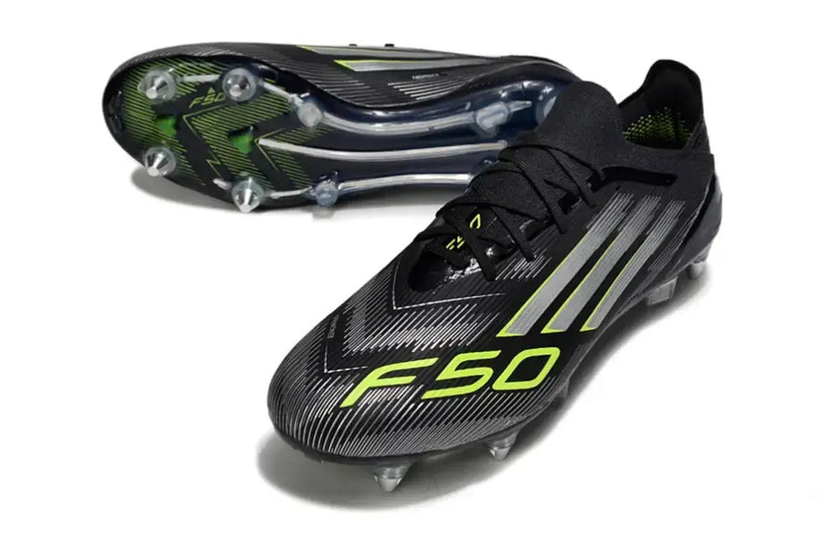 Crampons F50 Elite SG Noir/Argenté/Jaune