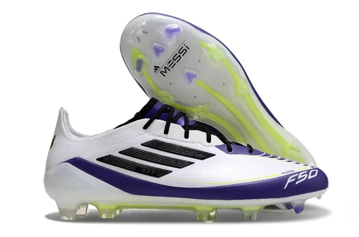 Crampons F50 Languette Elite FG Triunfo Estelar - Blanc/Noir/Violet