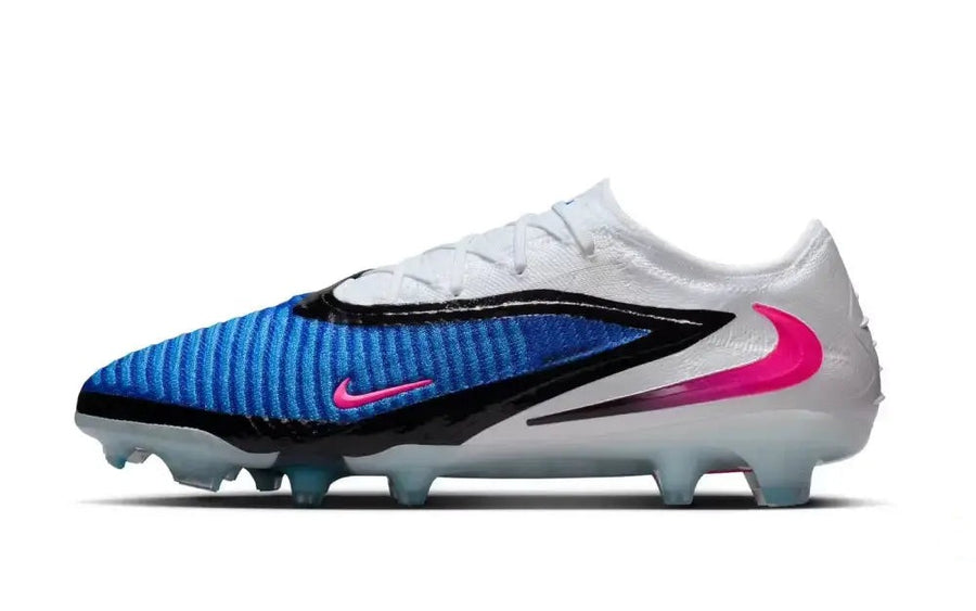 Crampons Phantom 6 Elite Low Cut FG Attack Pack - Bleu / Blanc / Noir / Rose