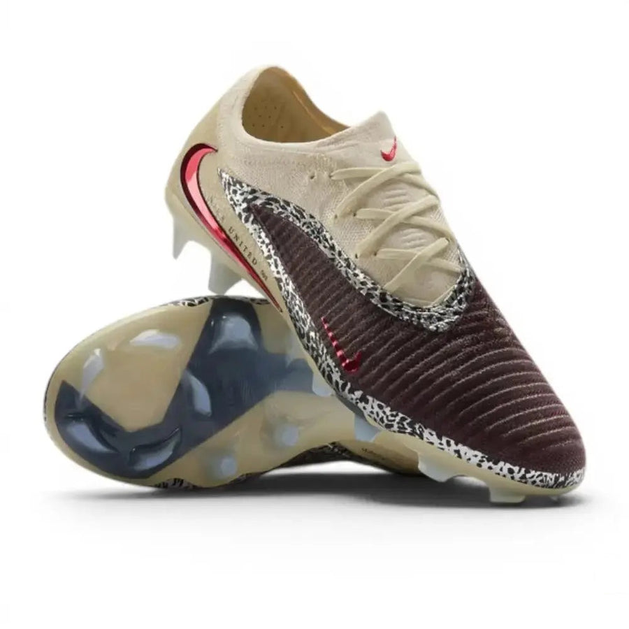 Crampons Phantom 6 Elite Low Cut FG United - Bordeaux/Universal Red/Gris