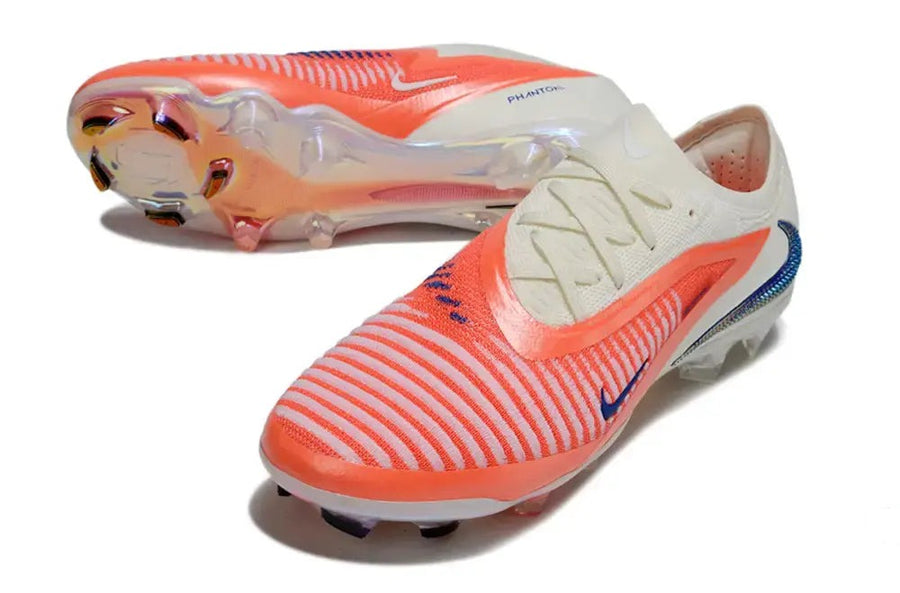 Crampons Phantom 6 Elite FG - Blanc/Rouge/Bleu