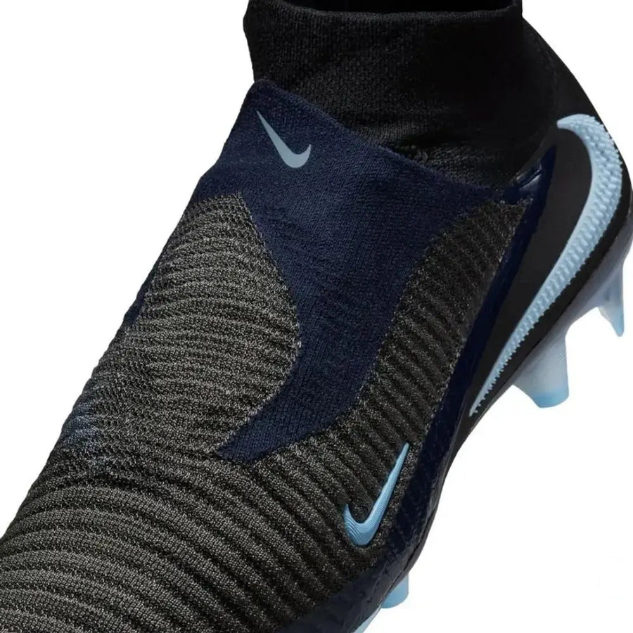 Crampons Phantom 6 Elite High Cut FG Shadow - Noir/Bleu