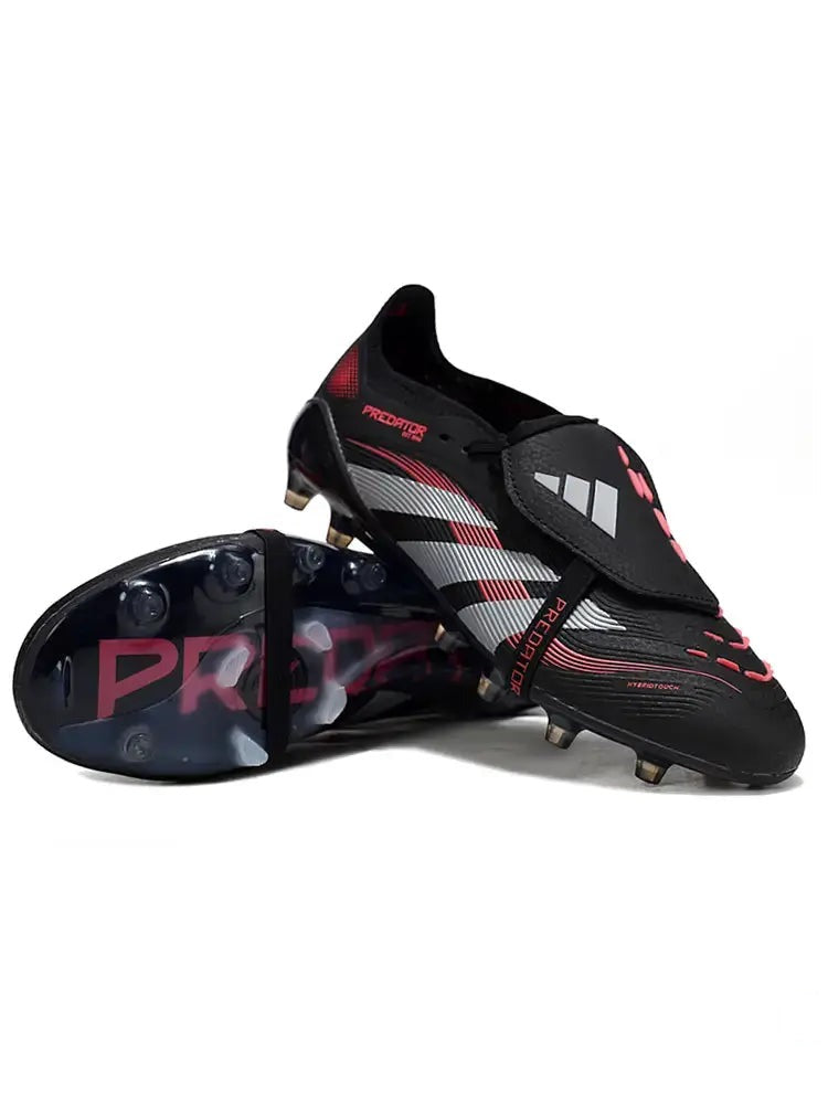 Crampons Predator Elite Fold-over Tongue AG Stealth Victory - Noir/Gris/Lucid Red