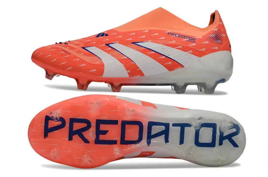 Crampons Predator Elite Laceless FG Coral Blaze - Corail/Blanc/Beam Orange