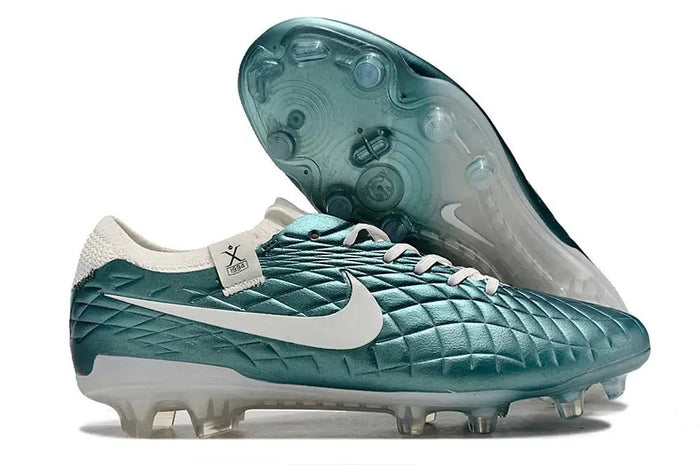 Crampons Tiempo Legend 10 Elite FG Emerald - Turquoise/Blanc Cassé