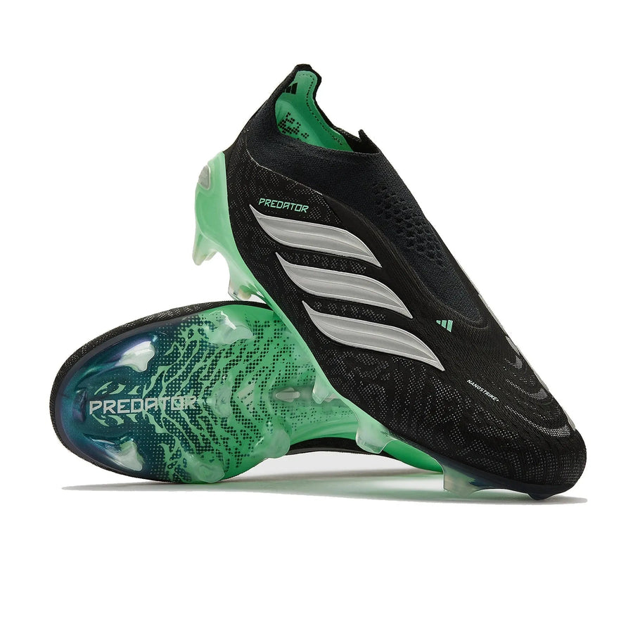 Crampons Predator 26 Elite Laceless FG Final Rush - Noir/Argenté/Vert Menthe