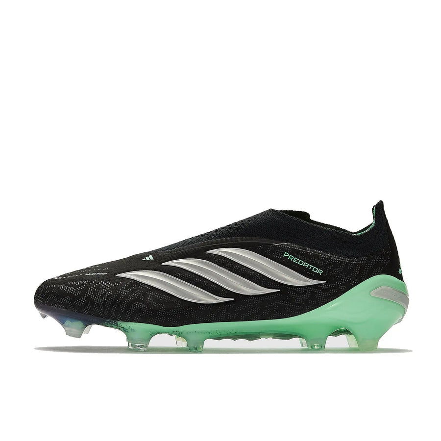Crampons Predator 26 Elite Laceless FG Final Rush - Noir/Argenté/Vert Menthe
