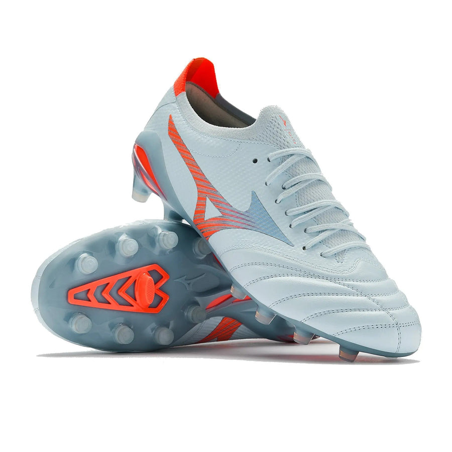 Crampons Morelia Neo 5 Beta Elite FG Serene Spark - Bleu/Bleu Ciel/Orange