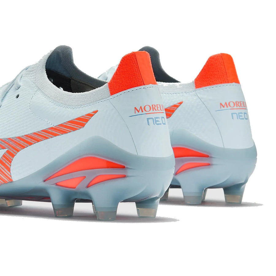 Crampons Morelia Neo 5 Beta Elite FG Serene Spark - Bleu/Bleu Ciel/Orange