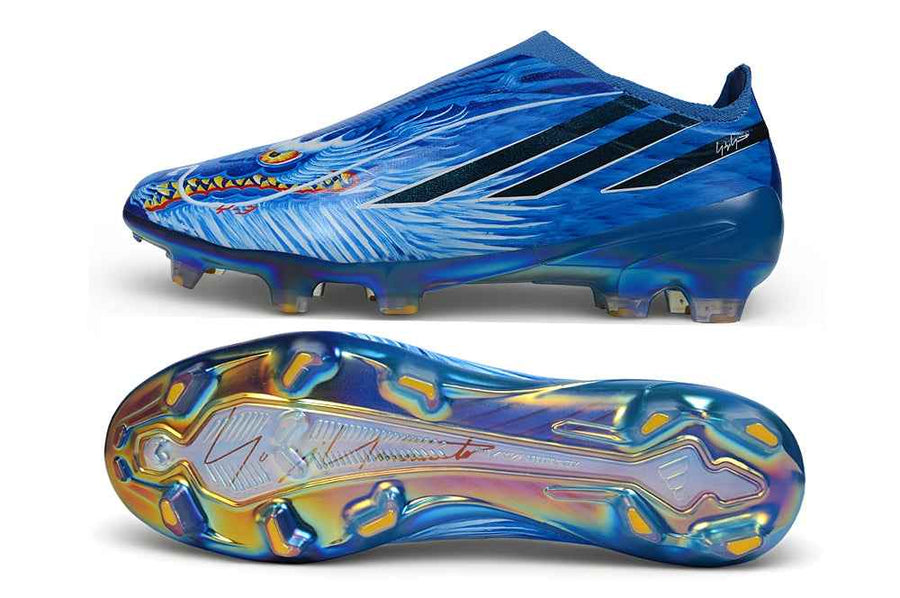 Crampons F50 Hyperfast Elite Laceless FG x Y-3 - Bleu/Noir
