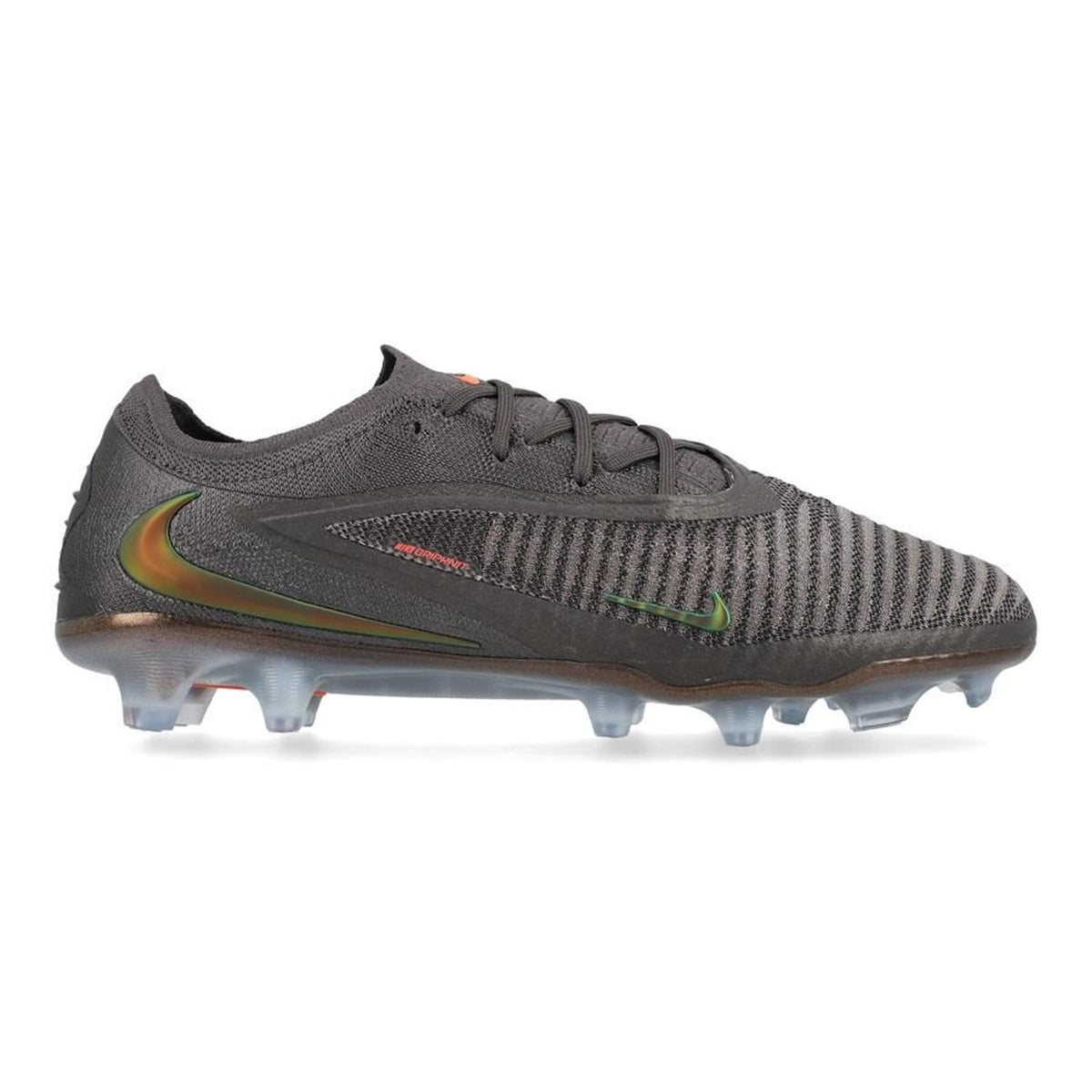 Crampons Phantom 6 Elite Low Cut FG Heat-Up - Cendre/Or Ambré/Noir