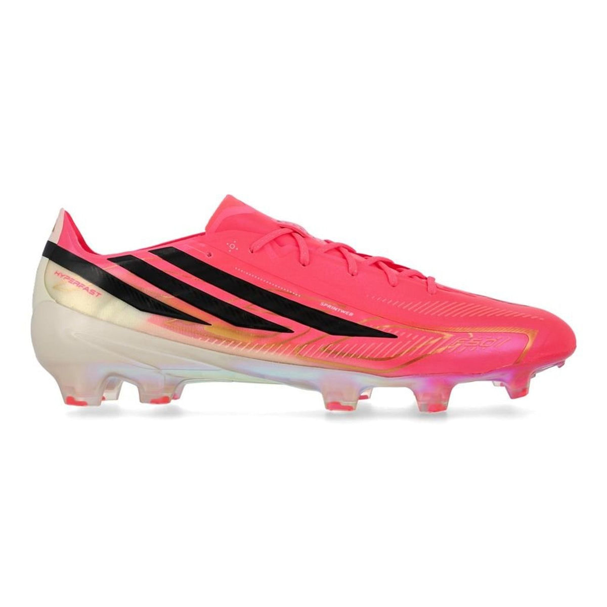 Crampons F50 Hyperfast Elite FG Road to Glory - Solar Turbo/Noir/Doré