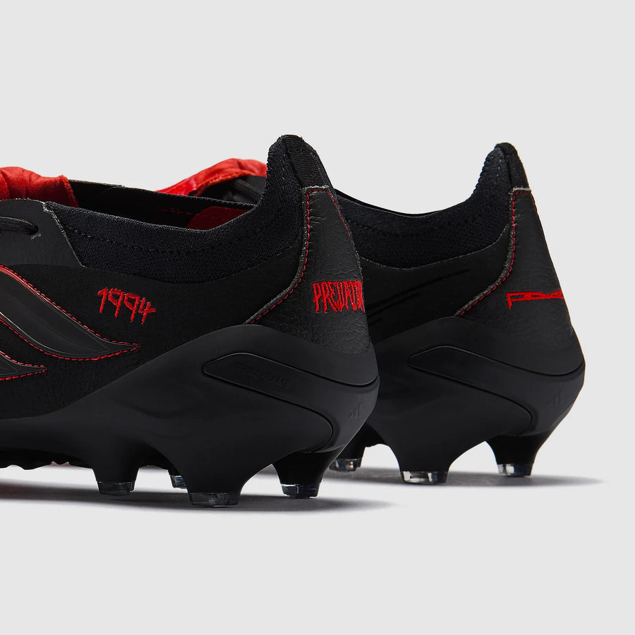 Crampons Predator 26 Elite Fold-over Tongue FG L-Tech - Noir/Rouge Vif