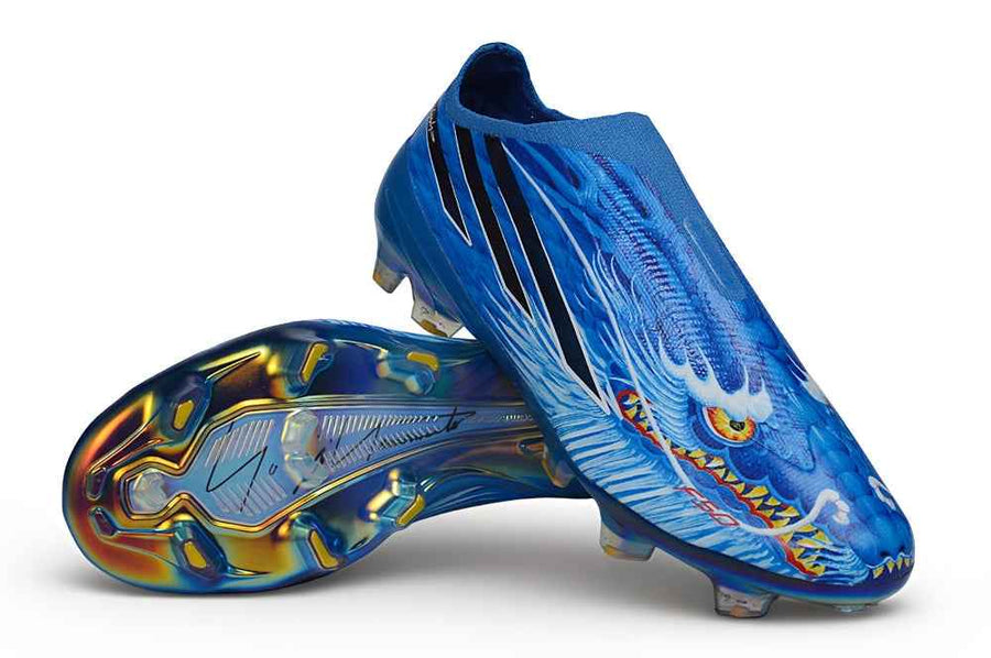 Crampons F50 Hyperfast Elite Laceless FG x Y-3 - Bleu/Noir