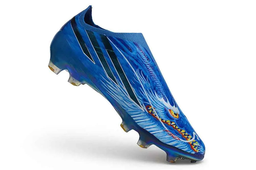 Crampons F50 Hyperfast Elite Laceless FG x Y-3 - Bleu/Noir
