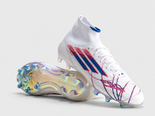 Adidas F50 Sparkfusion Mid Cut Lacets FG - Blanc/Bleu/Rouge