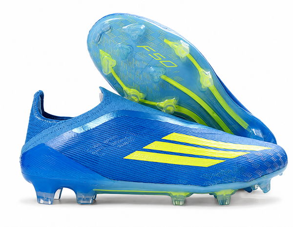 Adidas F50 Laceless Elite FG Ice Cold Precision - Bleu/Jaune