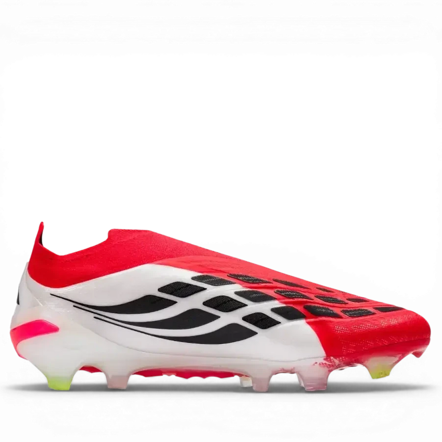 Crampons Predator 26 Elite Laceless FG Born For Goals - Rouge/Noir/Blanc
