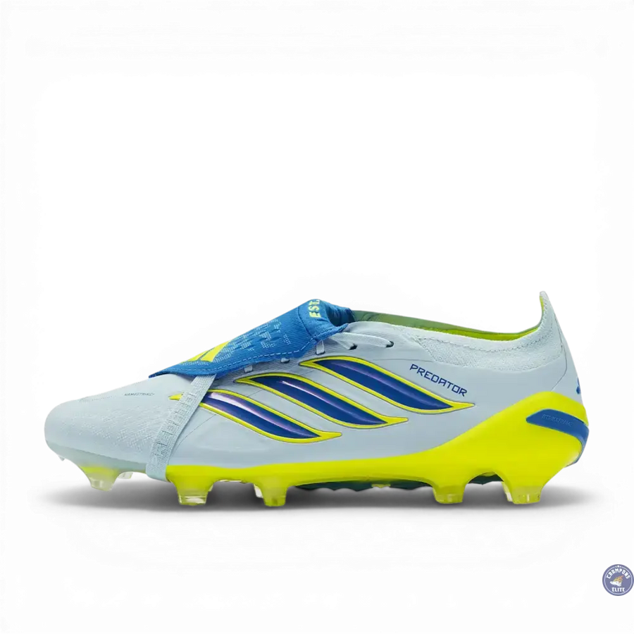 Crampons Predator Elite Fold-over Tongue FG Ice Cold Precision - Gris/Bleu/Jaune