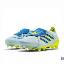 Crampons Predator Elite Fold-over Tongue FG Ice Cold Precision - Gris/Bleu/Jaune – vue 4
