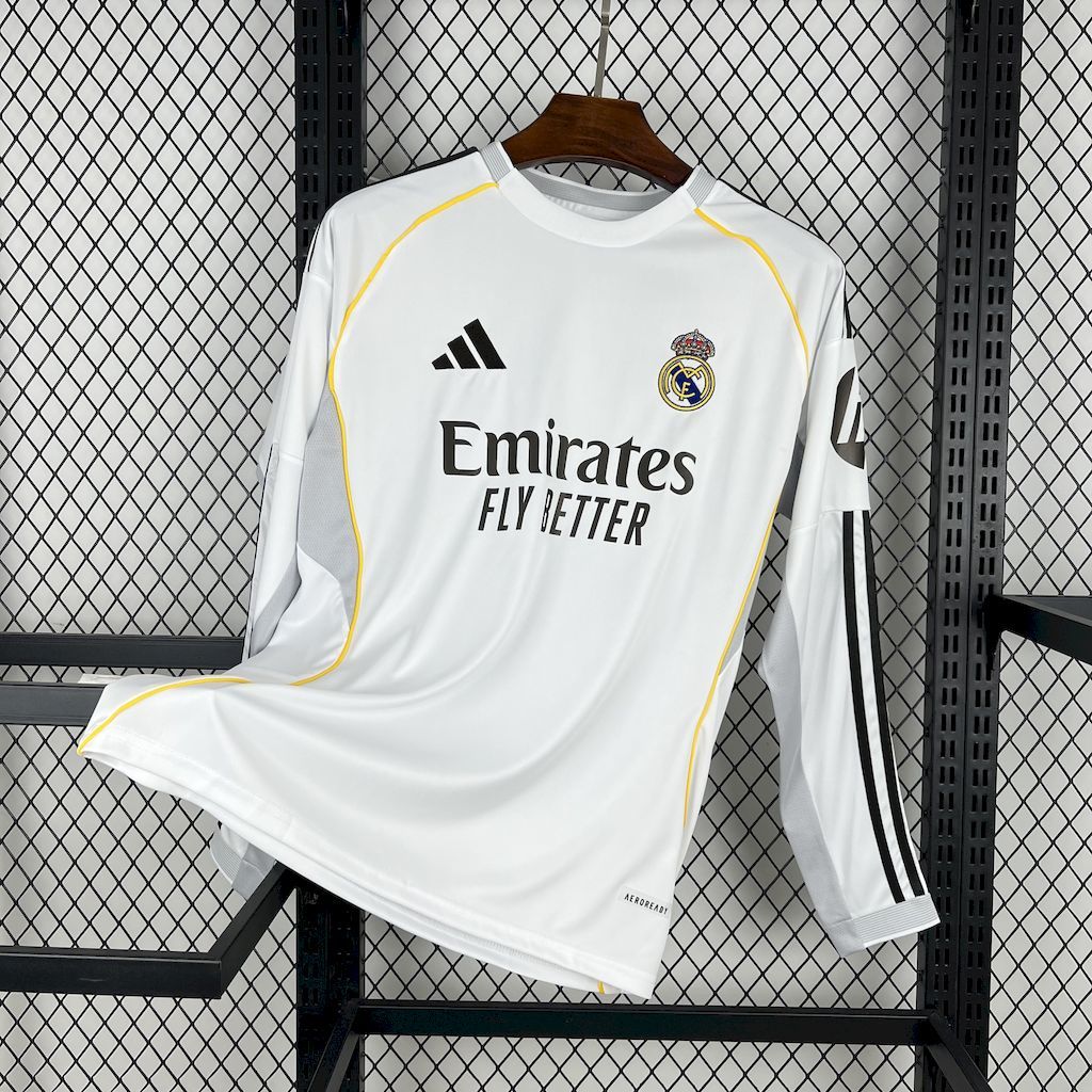 Maillot Real Madrid Domicile 2025/2026 Manches Longues