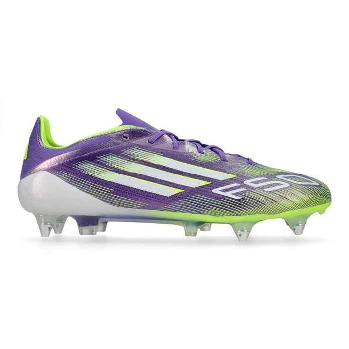Crampons F50 Elite Laceless SG - Violet/Jaune Fluo/Blanc