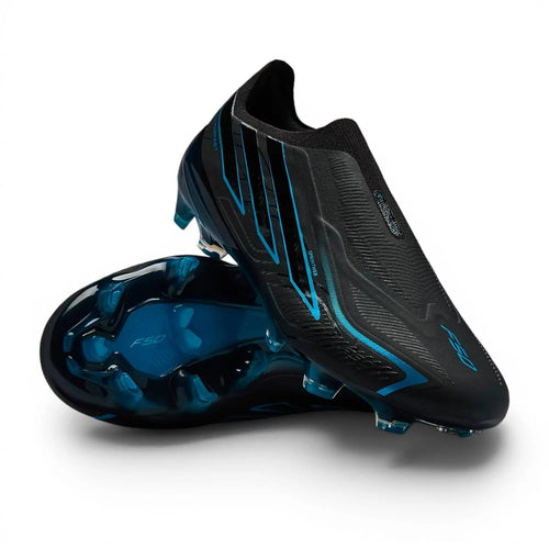 Adidas F50 Hyperfast Elite Laceless FG Immortal DNA - Noir/Lucid Ray Blue
