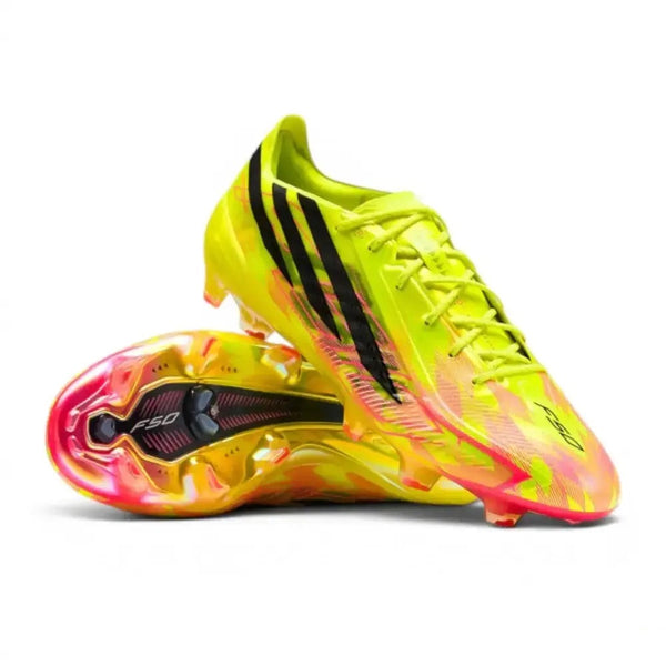 Adidas F50 Hyperfast Evo FG Too Light - Jaune/Noir/Solar Turquoise ÉDITION LIMITÉE