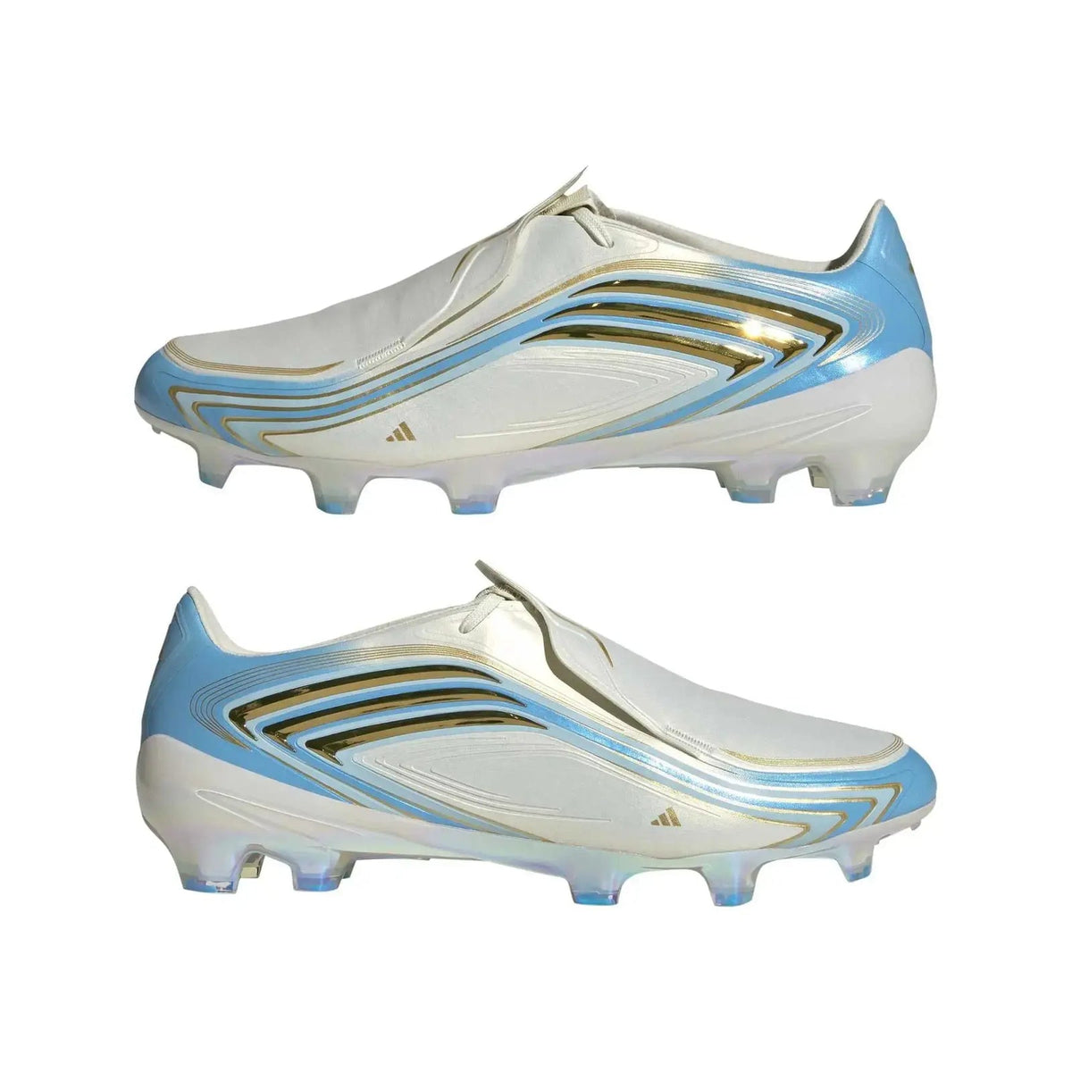 Crampons F50 Elite FG - Blanc/Bleu/Or