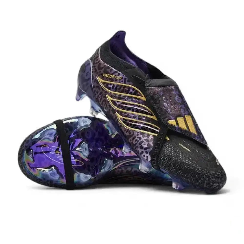 Adidas Predator 26 Elite Fold-over Tongue FG - Noir/Violet/Doré ÉDITION LIMITÉE