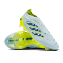 Adidas Predator 26 Elite Laceless FG Ice Cold Precision - Crystal Sky/Ray Blue/Jaune
