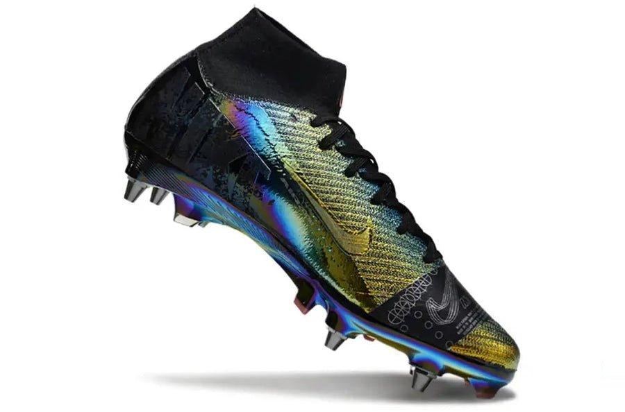Crampons Air Zoom Mercurial Superfly 10 Elite SG Soft Ground - Doré/Noir/Bleu