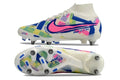 Crampons Air Zoom Mercurial Superfly 9 Elite SG - Blanc/Vert/Bleu/Jaune/Rose