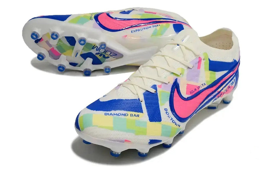 Crampons Air Zoom Mercurial Vapor 15 Elite AG - Blanc/Jaune/Bleu/Vert/Rose
