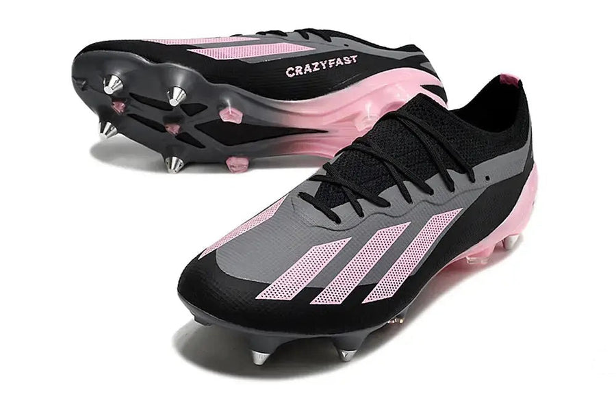 Crampons Crazyfast Elite SG - Noir/Rose/Gris