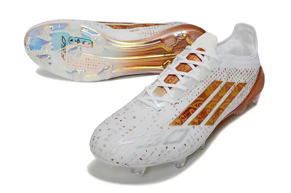 Crampons F50 Elite FG - Blanc/Bronze Édition Limitée